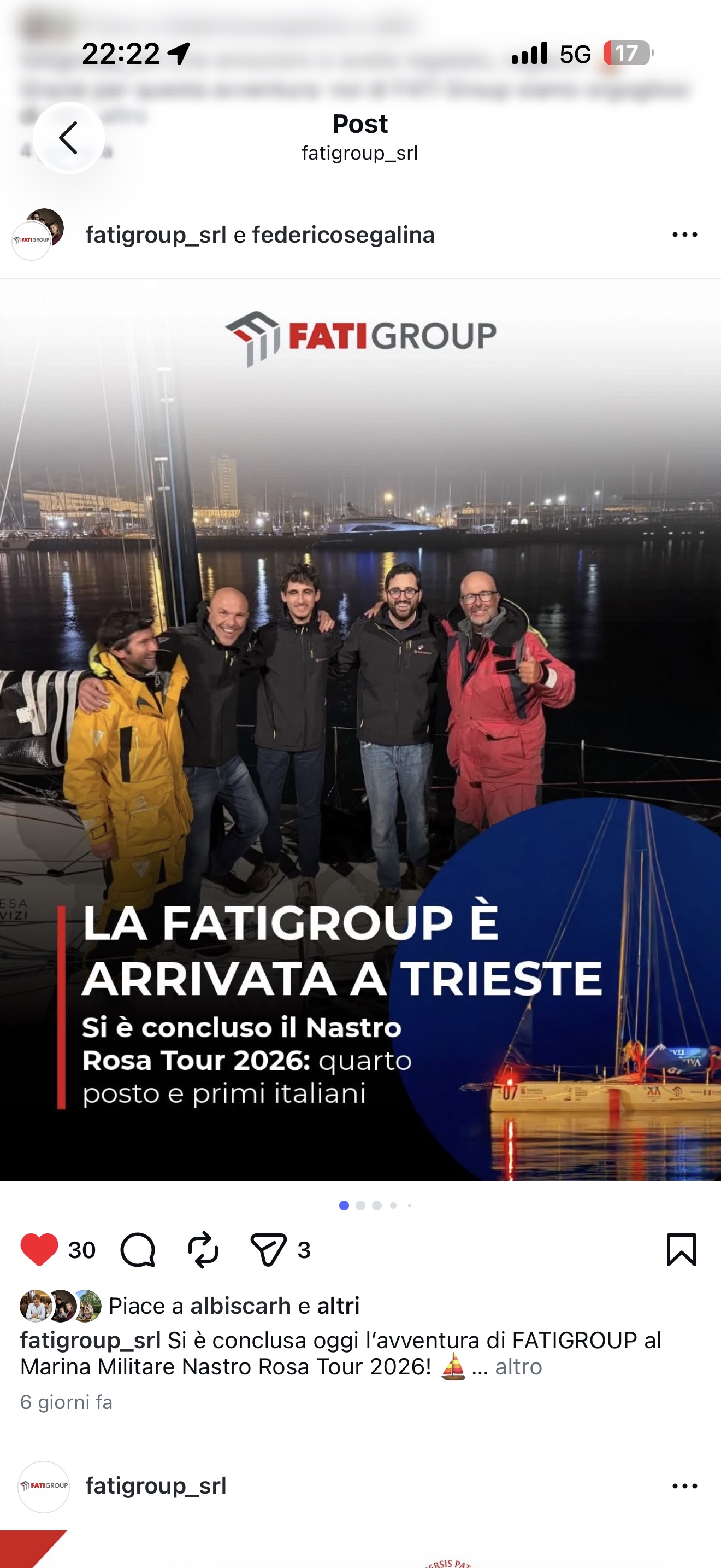Screenshot di una grafica realizzata per Fatigroup Srl